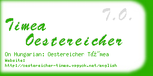 timea oestereicher business card